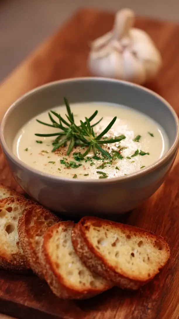 Creamy Roasted Garlic Soup