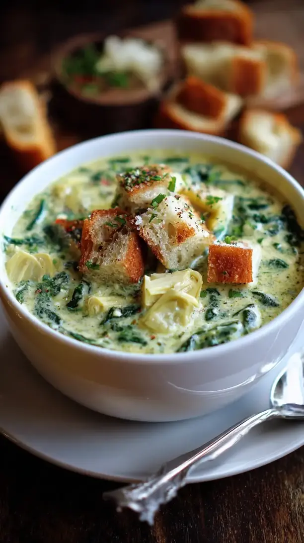 Creamy Spinach and Artichoke Soup