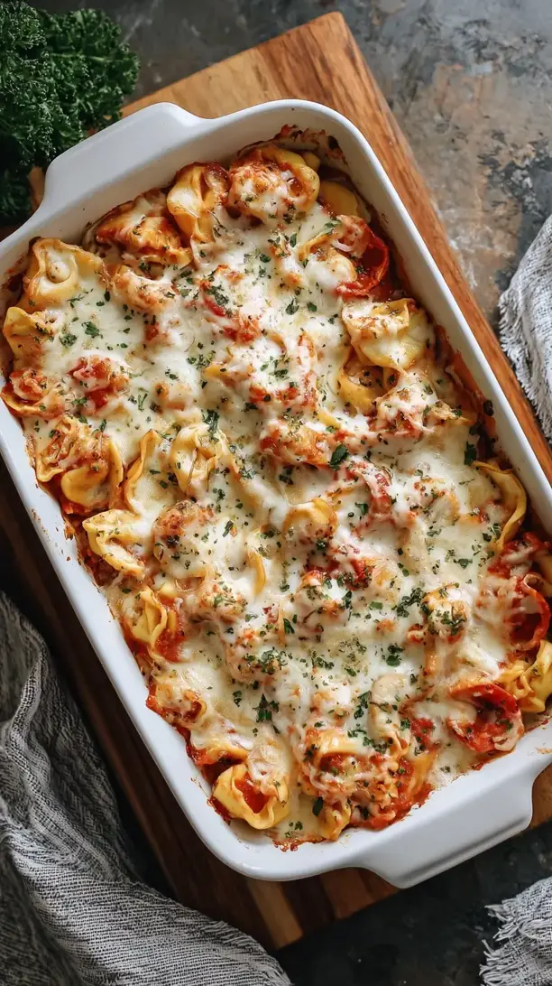 Creamy Tomato Tortellini Bake
