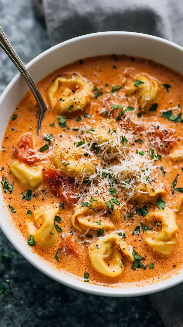 Creamy Tomato Tortellini Soup