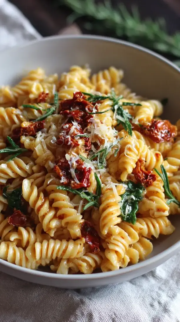 Creamy Tuscan Sun Dried Tomato Pasta