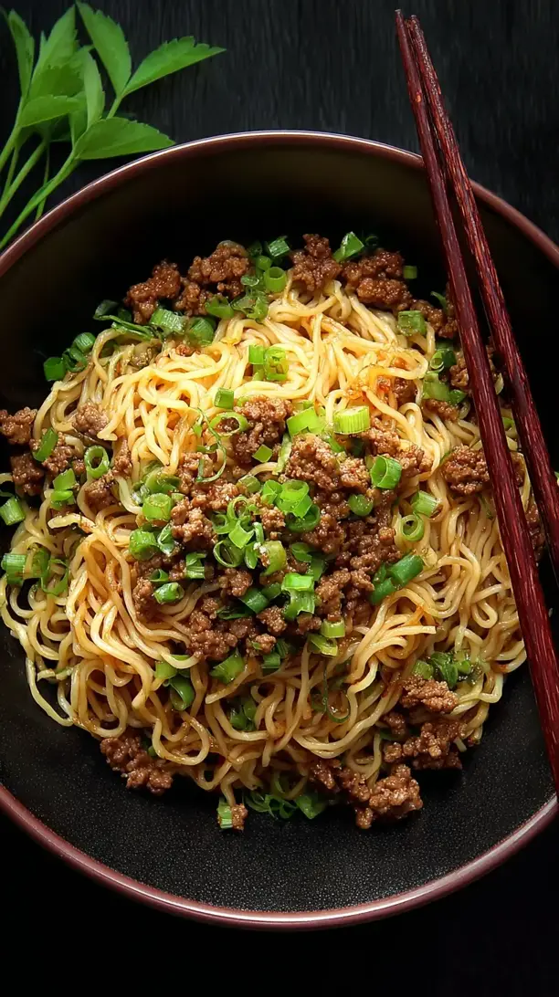Crispy Asian Pork Noodles