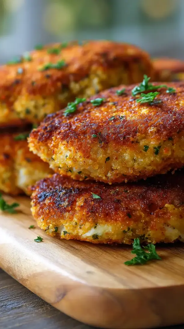 Crispy Cheesy Chicken Patties