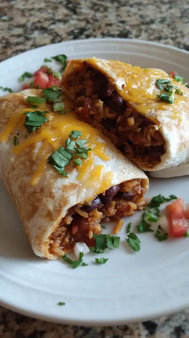 Crockpot Bean and Cheese Burritos