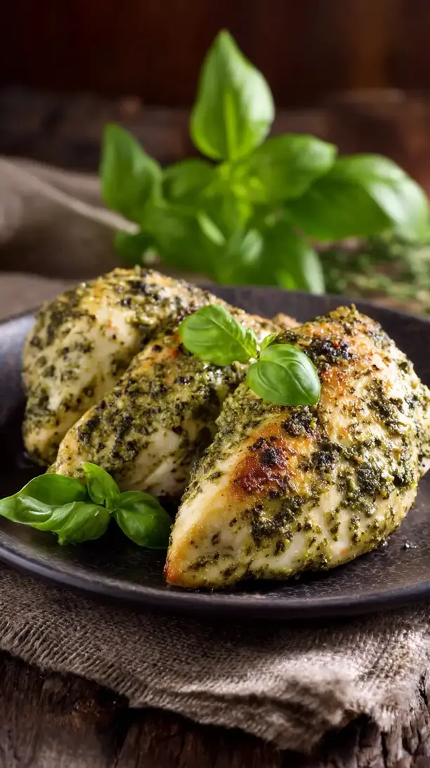 Crockpot Pesto Chicken
