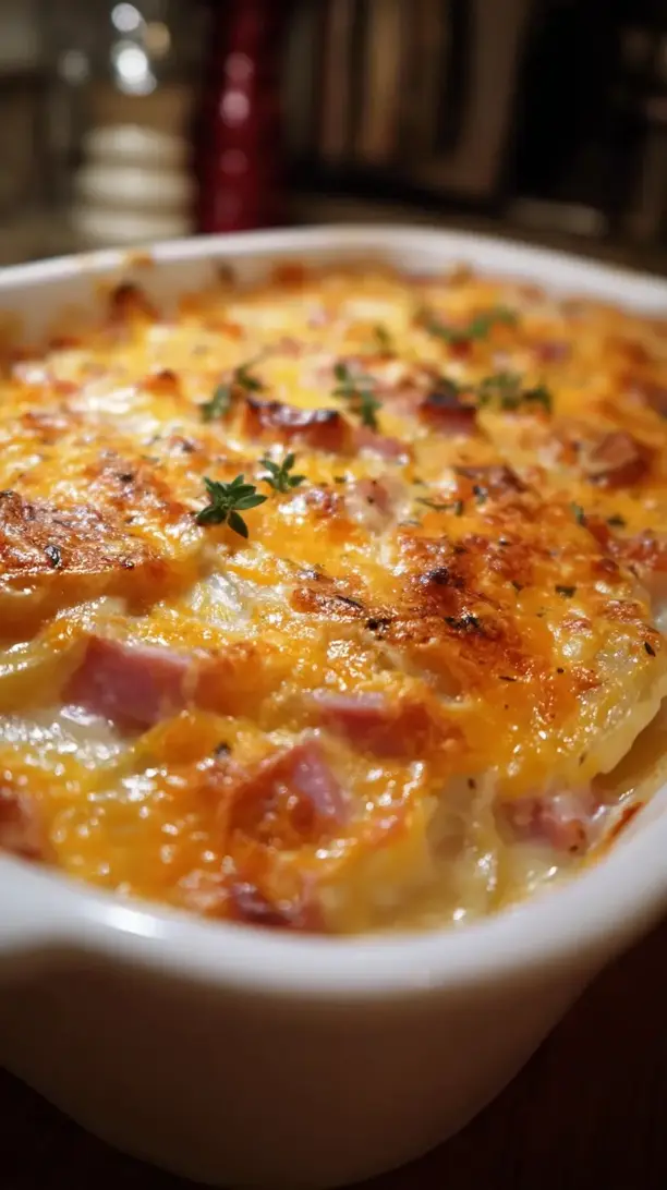 Crockpot Scalloped Potatoes and Ham