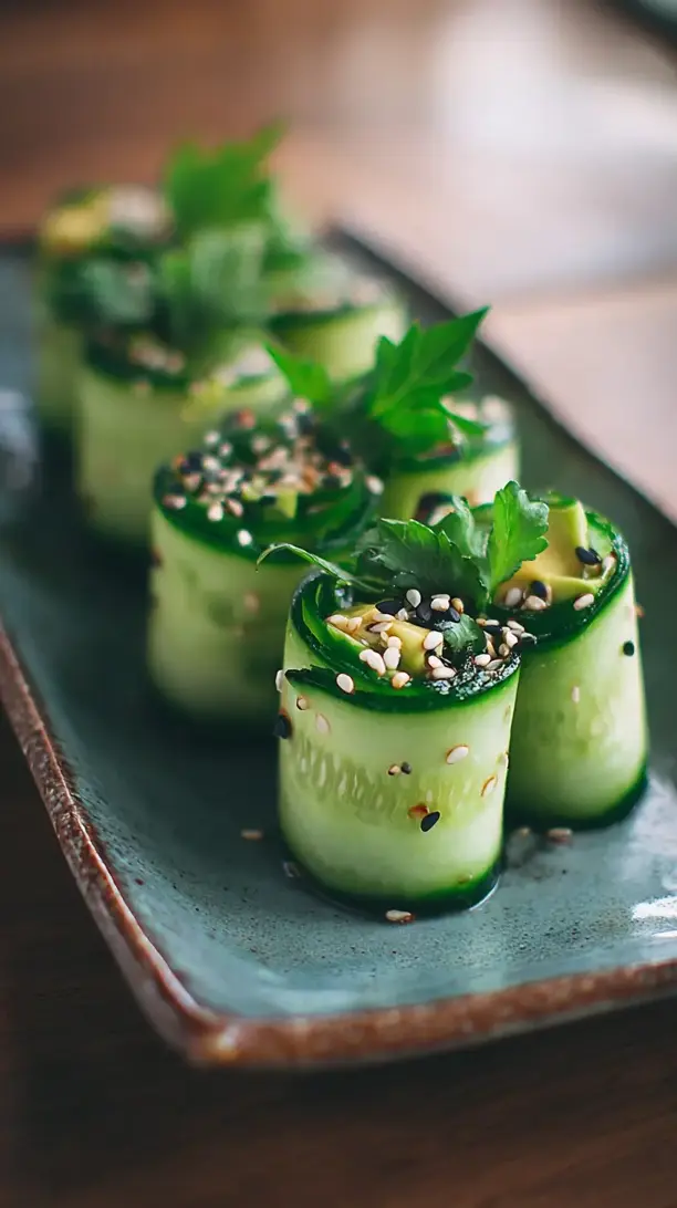 Cucumber Avocado Rolls