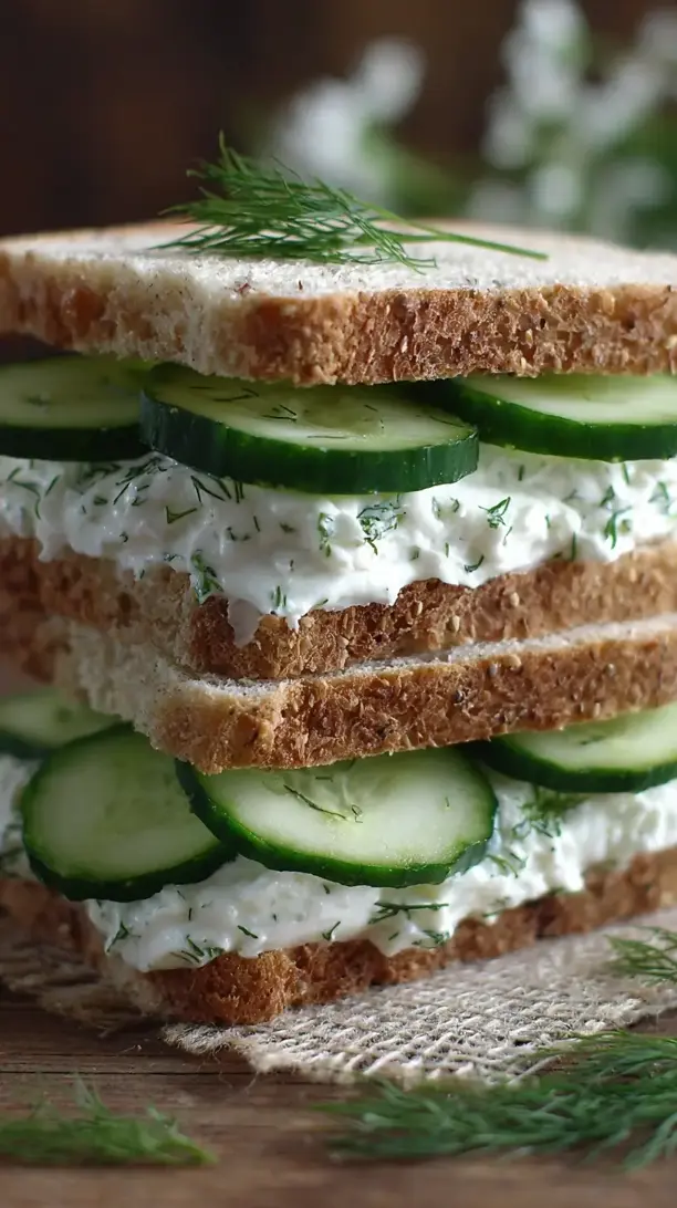 Cucumber Cream Cheese Sandwiches