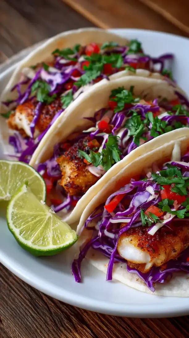 Easy Fish Tacos with Slaw