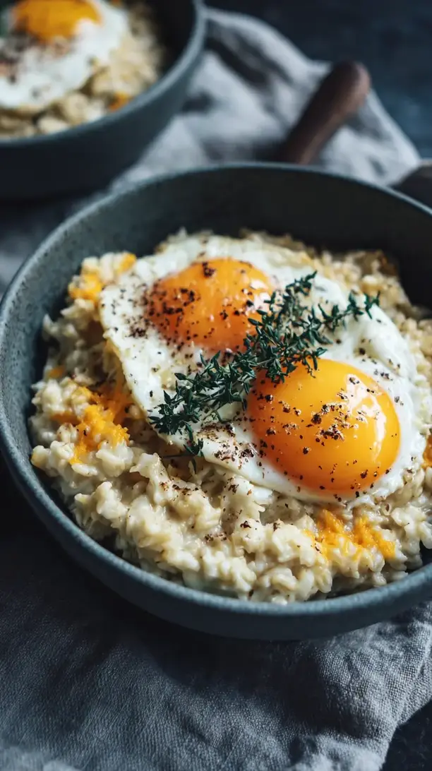 Egg and Cheddar Breakfast Oatmeal