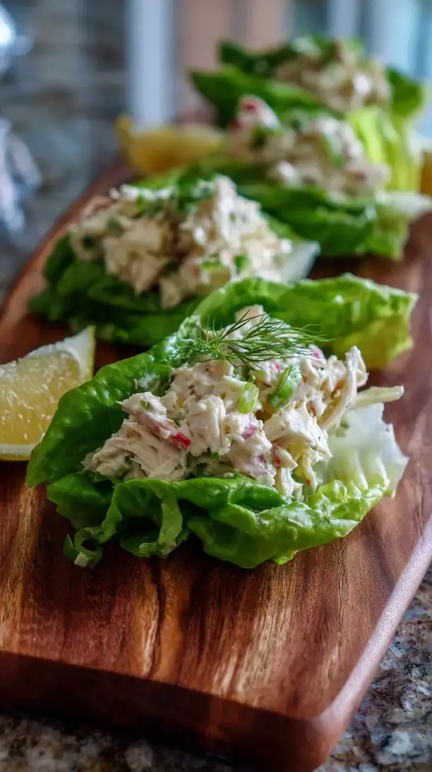 Fast Crab Salad Lettuce Wraps