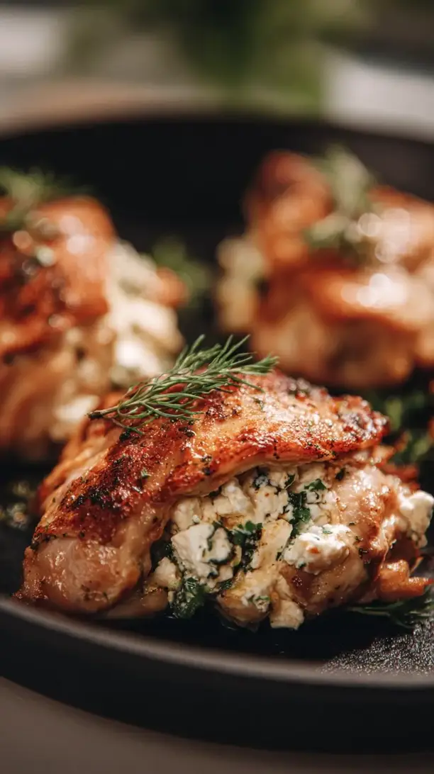 Feta Stuffed Chicken Thighs