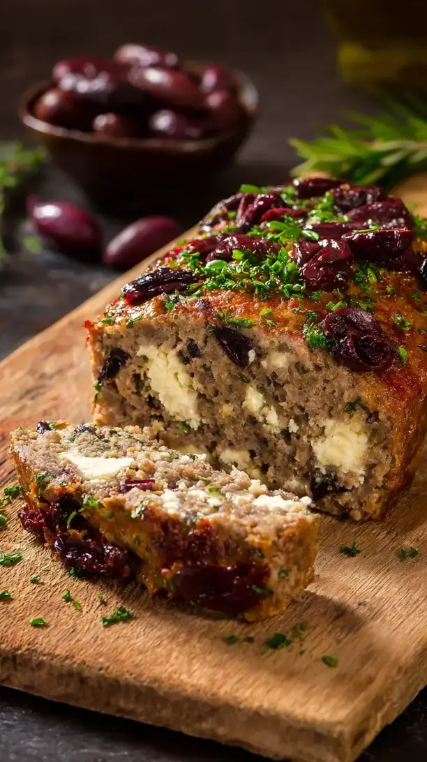Feta and Olive Meatloaf