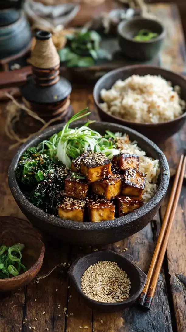 Garlic Ginger Tofu Bowls