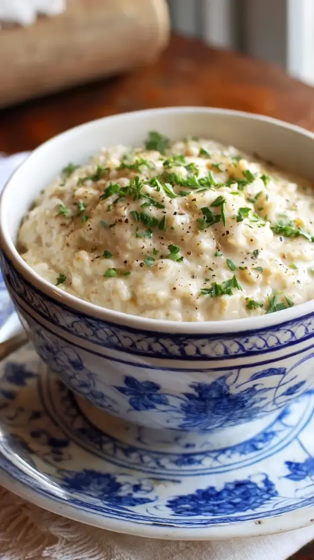 Garlic Herb Cream Oatmeal