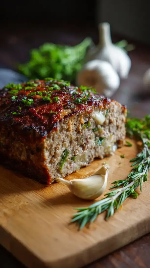 Garlic Herb Meatloaf