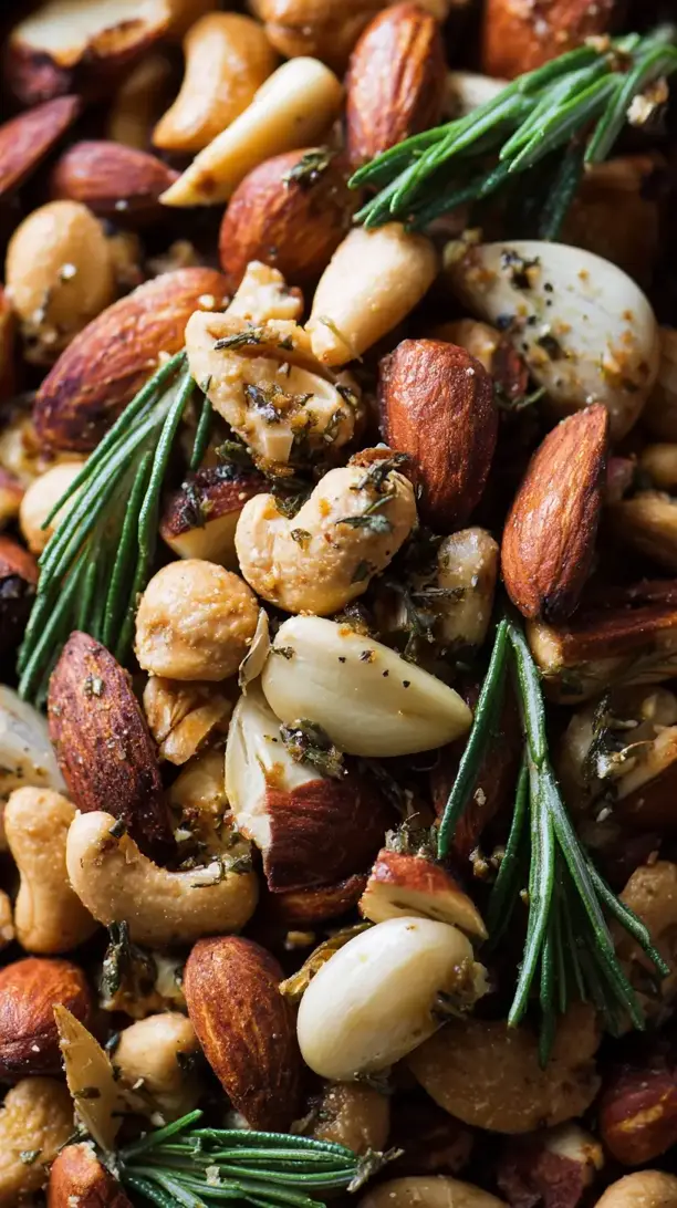 Garlic Herb Roasted Nuts