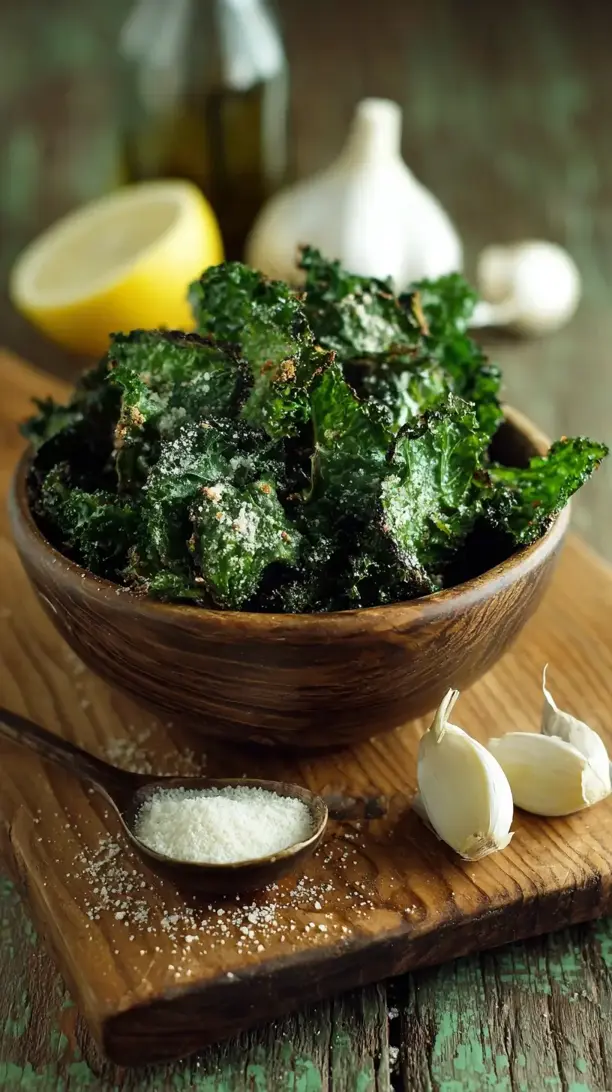 Garlic Parmesan Kale Chips