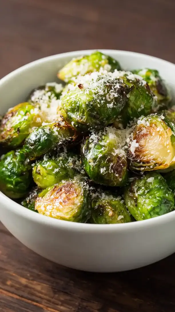 Garlic Parmesan Roasted Brussels Sprouts