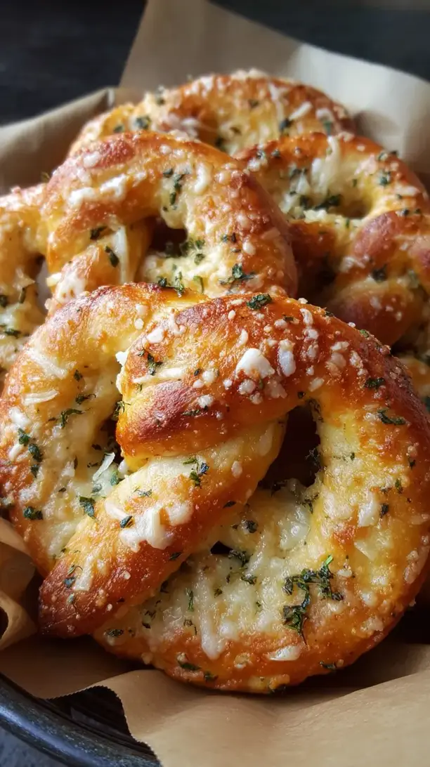 Garlic Parmesan Soft Pretzels
