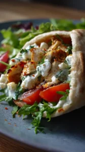 Greek Chicken Pita Pockets