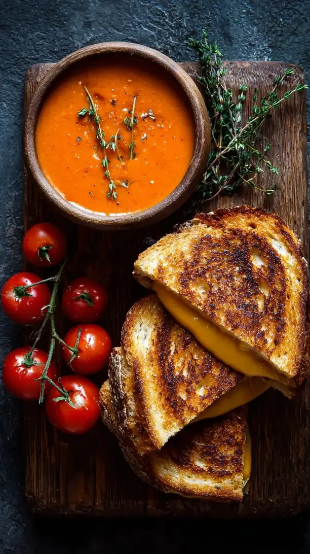 Grilled Cheese and Tomato Soup