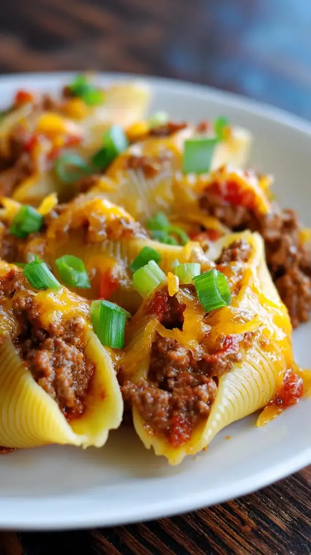 Ground Beef and Taco Stuffed Shells