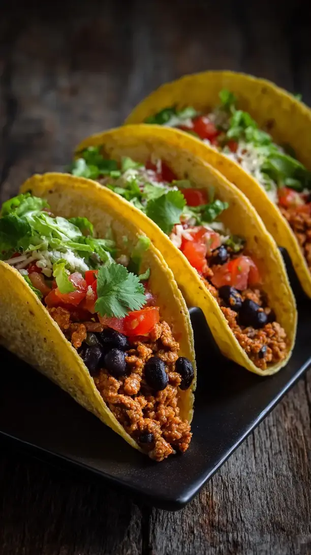Ground Turkey and Black Bean Tacos