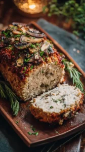 Ground Turkey And Mushroom Meatloaf