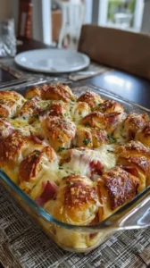 Ham And Cheese Croissant Bake