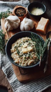 Herb And Garlic Butter Oatmeal