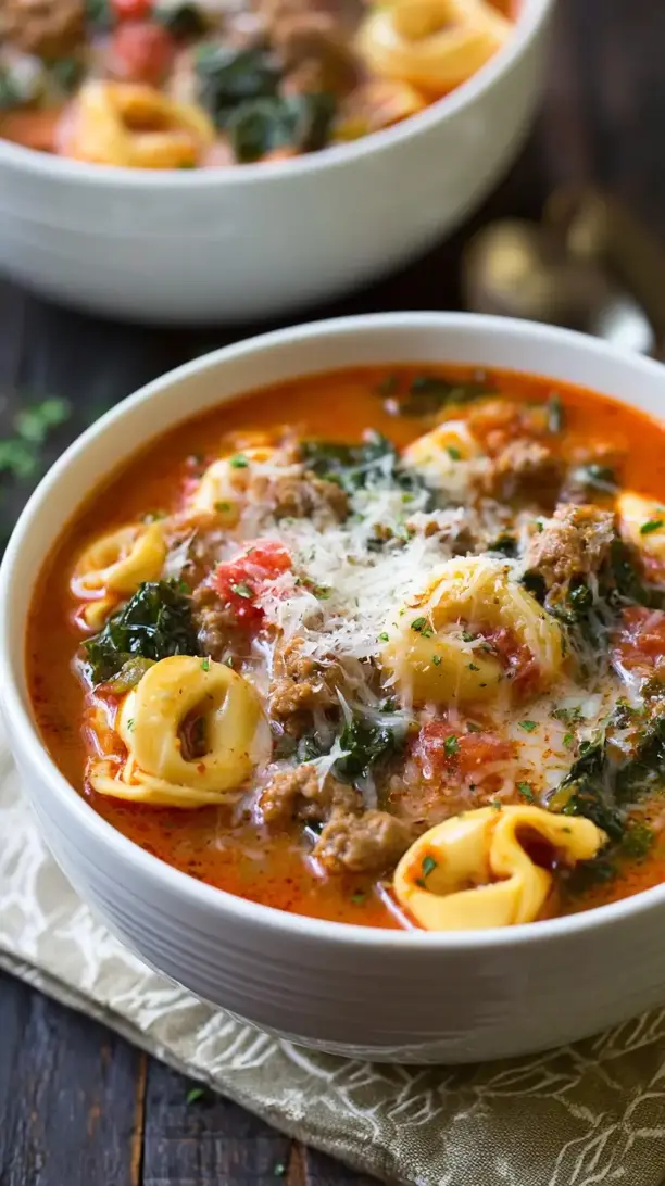 Italian Sausage Tortellini Soup