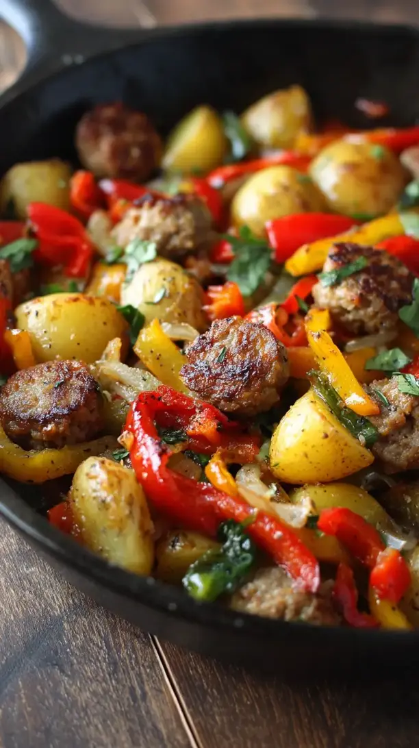 Italian Sausage and Peppers Hash