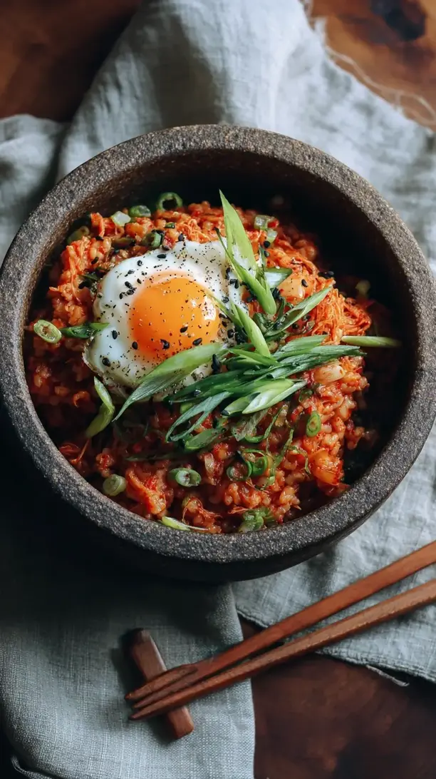 Kimchi and Gochujang Oatmeal