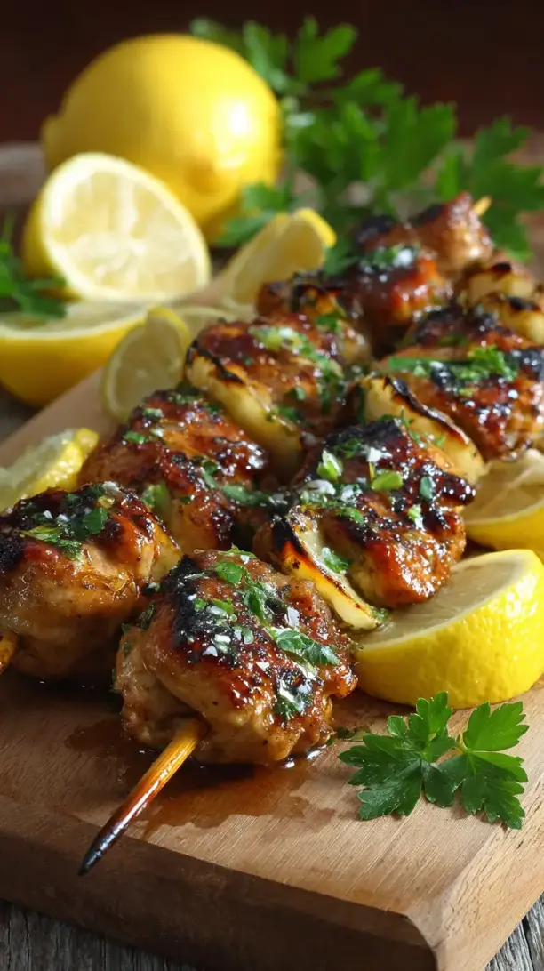 Lemon Chicken Skewers
