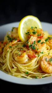 Lemon Garlic Shrimp Pasta