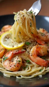 Lemon Pepper Shrimp Pasta