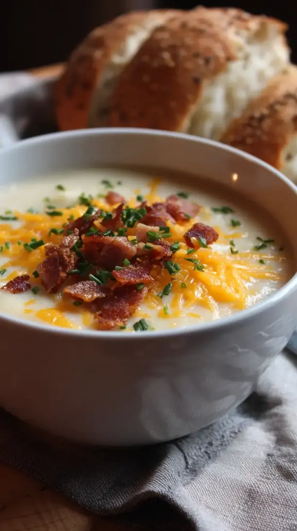 Loaded Cauliflower Soup