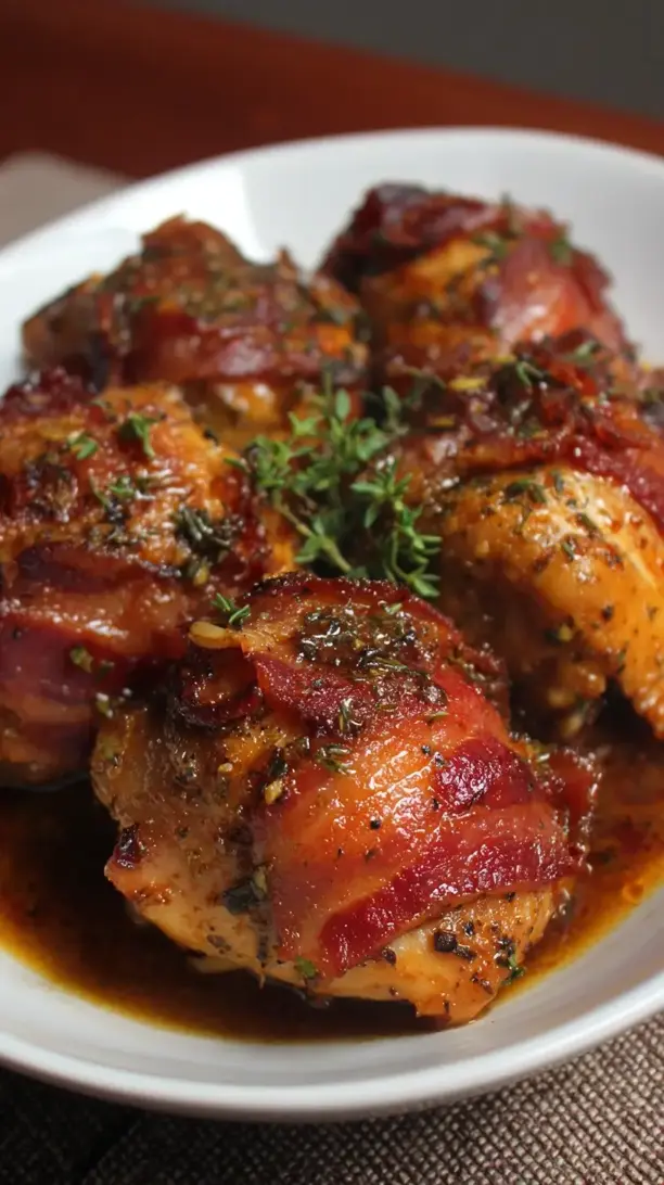 Maple Bacon Chicken Thighs