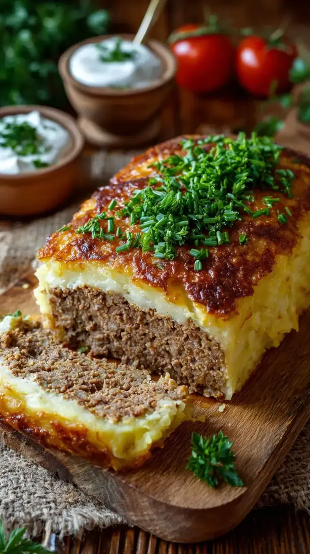 Meatloaf with Potato Topping