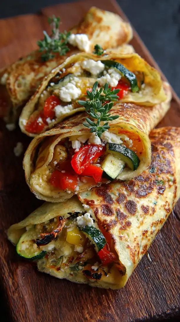 Mediterranean Vegetable Crepes