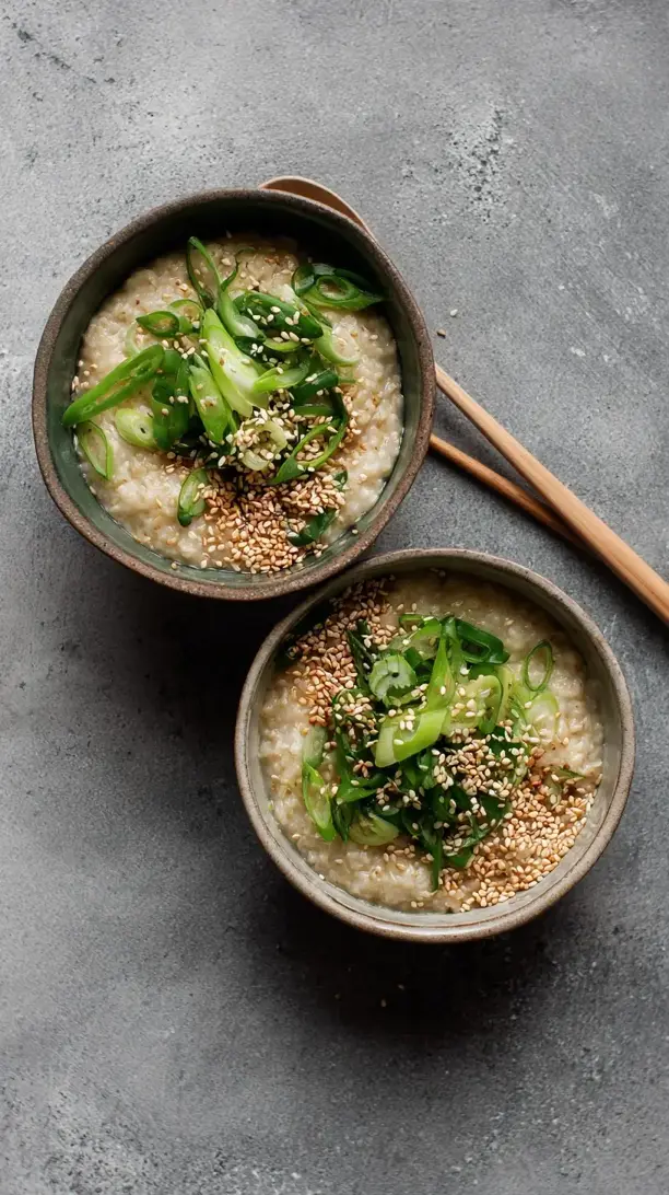 Miso Sesame Scallion Oatmeal
