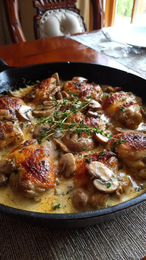 Mushroom Chicken Thighs