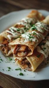 Mushroom Stroganoff Crepes