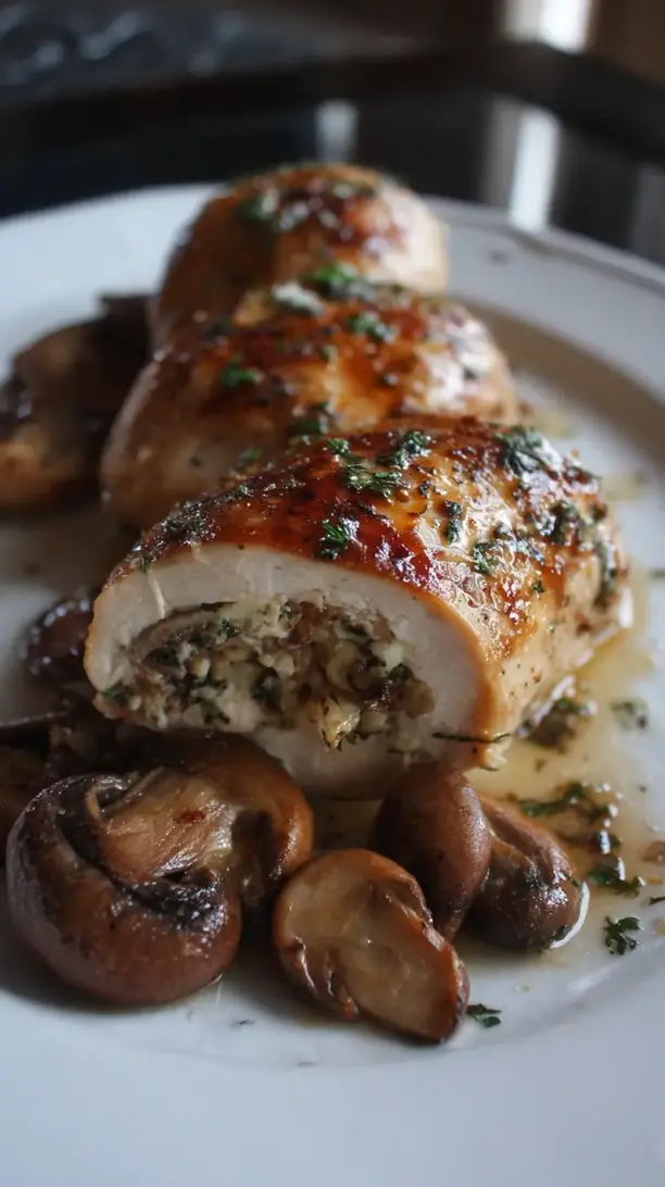 Mushroom Stuffed Chicken
