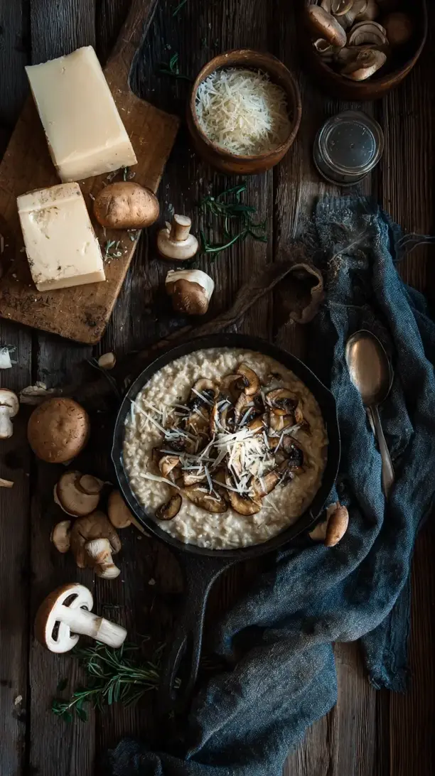 Mushroom and Fontina Oatmeal