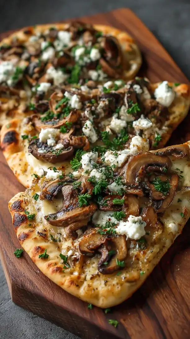 Mushroom and Goat Cheese Flatbreads