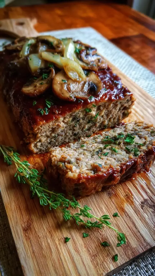 Mushroom and Onion Meatloaf