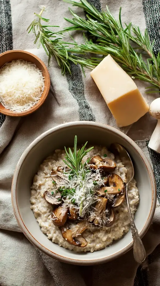 Mushroom and Rosemary Oatmeal
