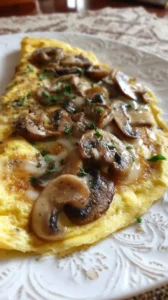 Mushroom And Swiss Cheese Omelette